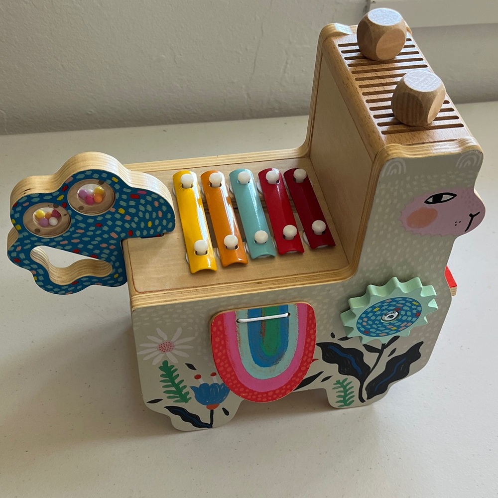 Manhattan Toy Company Wood Musical Llama Learning Toy for Toddlers - Picture 2 of 4